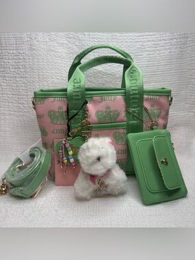Juicy Couture Festival Mini Bag-Color: Pink Diamond/Retro Green ✨🤌